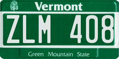VT license plate ZLM408