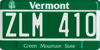 VT license plate ZLM410