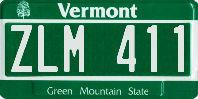 VT license plate ZLM411