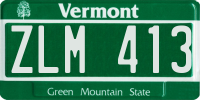 VT license plate ZLM413