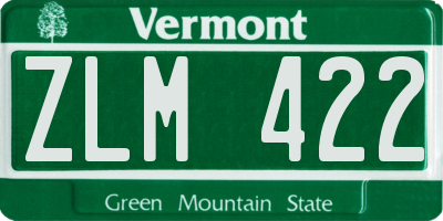VT license plate ZLM422