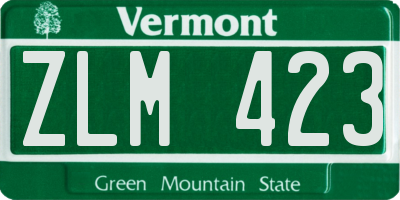 VT license plate ZLM423