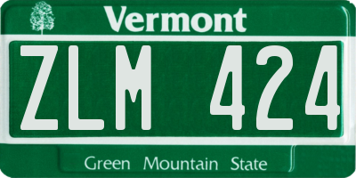 VT license plate ZLM424
