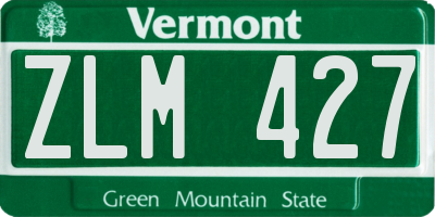 VT license plate ZLM427