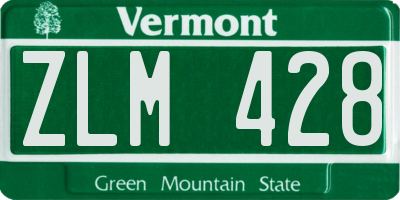 VT license plate ZLM428