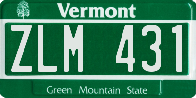 VT license plate ZLM431