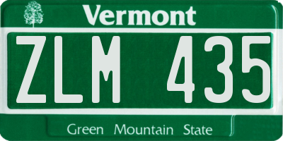 VT license plate ZLM435