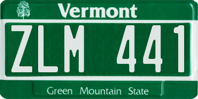 VT license plate ZLM441