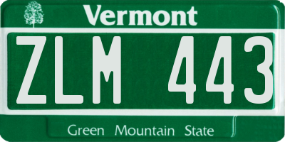 VT license plate ZLM443
