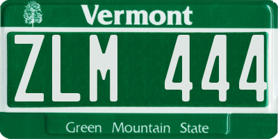 VT license plate ZLM444