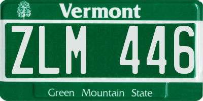 VT license plate ZLM446