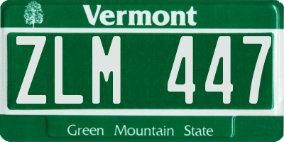 VT license plate ZLM447