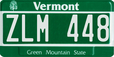 VT license plate ZLM448