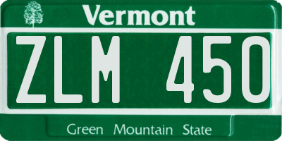 VT license plate ZLM450