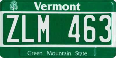 VT license plate ZLM463