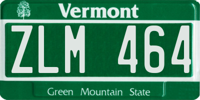 VT license plate ZLM464