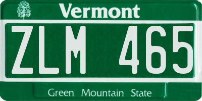 VT license plate ZLM465