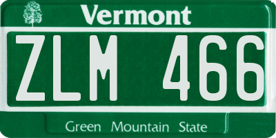VT license plate ZLM466