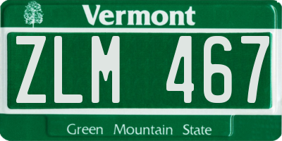 VT license plate ZLM467