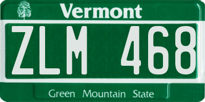 VT license plate ZLM468