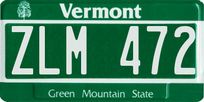 VT license plate ZLM472