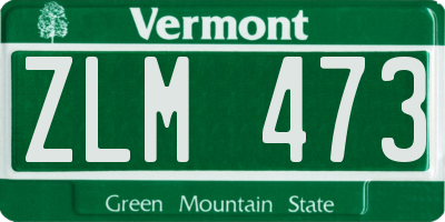 VT license plate ZLM473