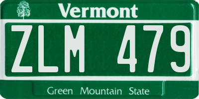 VT license plate ZLM479