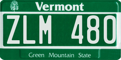 VT license plate ZLM480