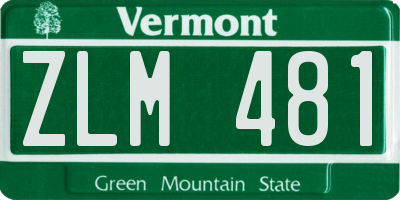 VT license plate ZLM481