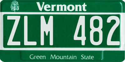 VT license plate ZLM482