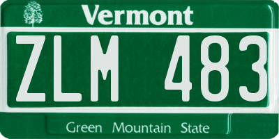 VT license plate ZLM483
