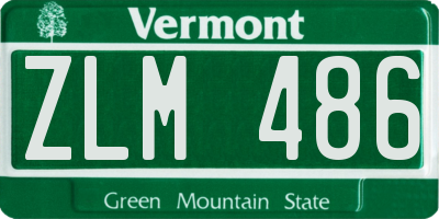 VT license plate ZLM486