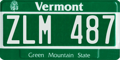 VT license plate ZLM487