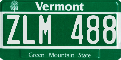 VT license plate ZLM488