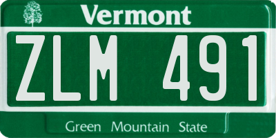 VT license plate ZLM491