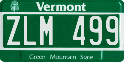 VT license plate ZLM499