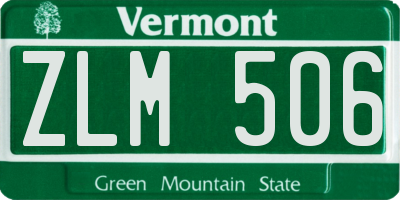 VT license plate ZLM506