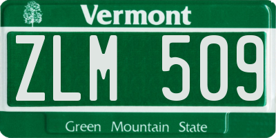 VT license plate ZLM509