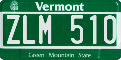 VT license plate ZLM510