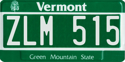 VT license plate ZLM515