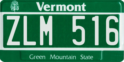 VT license plate ZLM516
