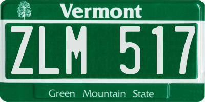 VT license plate ZLM517