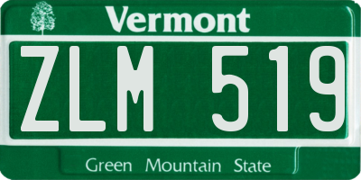 VT license plate ZLM519