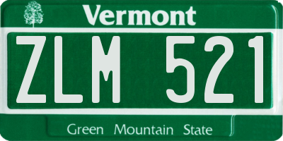 VT license plate ZLM521