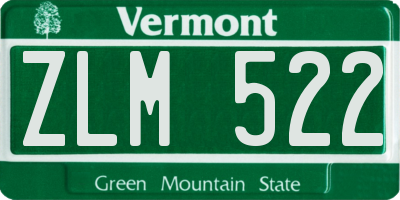 VT license plate ZLM522