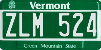 VT license plate ZLM524