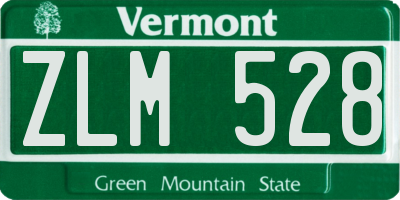 VT license plate ZLM528