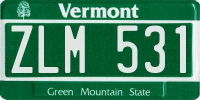 VT license plate ZLM531