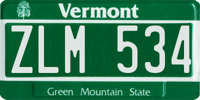 VT license plate ZLM534