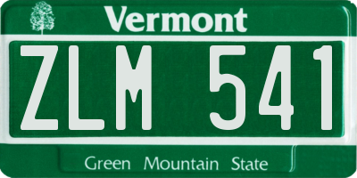 VT license plate ZLM541